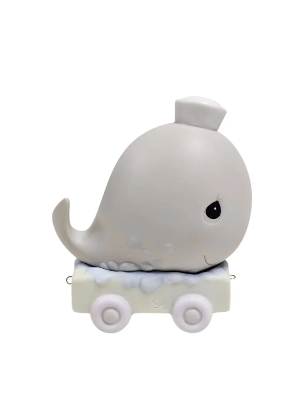 80s - 90s Precious Moments Whale - 10th birthday series train figurine